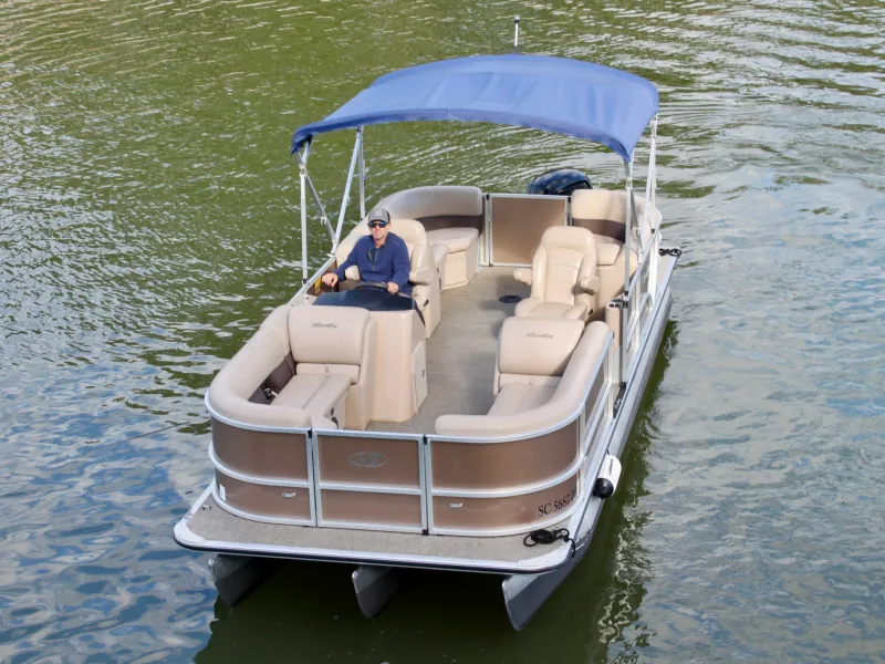 a small boat in a body of water